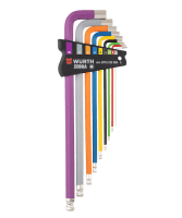 Würth Zestaw kluczy imbusowych z końcówką kulistą kolorowe 9szt 